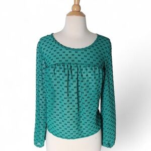 ✨ 5 for $20 - Merona Teal Patterned Blouse
